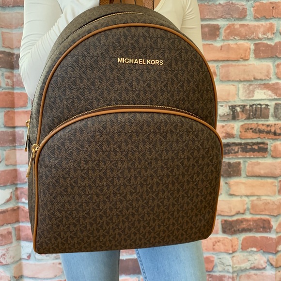 Michael kors LARGE abbey BROWN backpack Acorn BAG - Picture 3 of 8